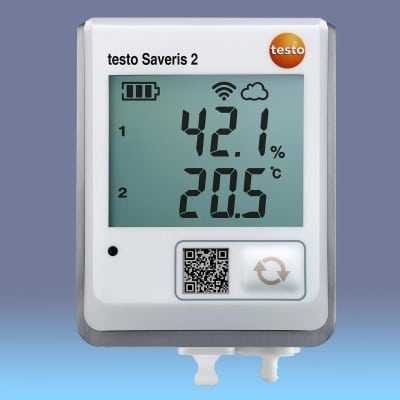 WiFi регистраторы влажности и температуры testo Saveris 2-H2. Измерение температуры и влажности с помощью быстродействующего внешнего зонда.