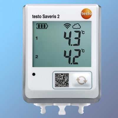 Беспроводный регистратор температуры testo Saveris 2-T3. Одновременное измерение экстремально низких и высоких температур в двух точках.